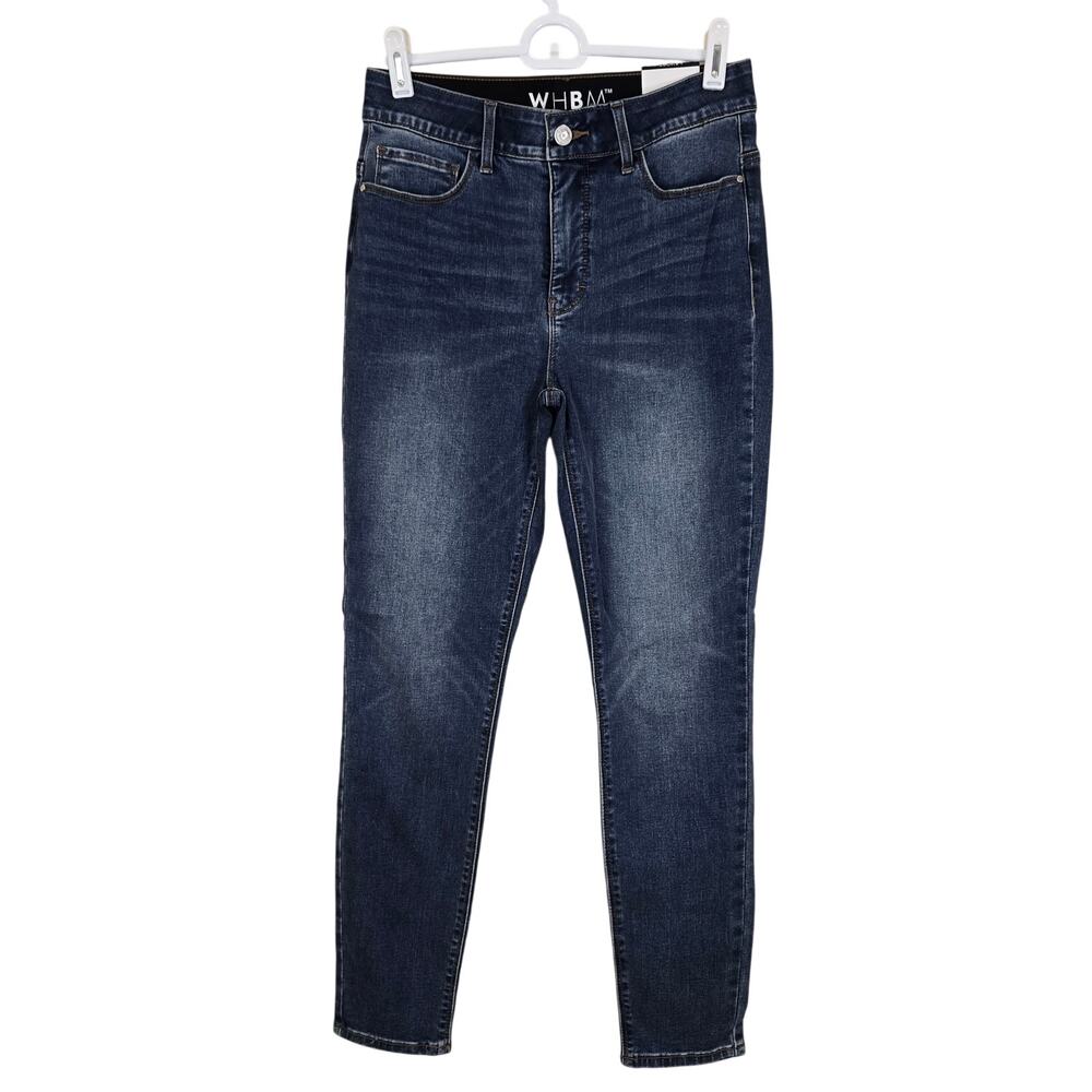 NEW NWT Women's WHBM Darkwash Denim High-Rise Skinny Jeans | Size 4 Short